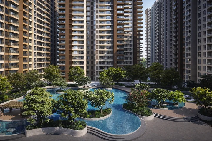 Central Garden area at Prestige Evergreen